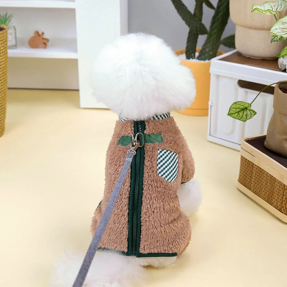 Dog Jumpsuit Coat with Double D Rings