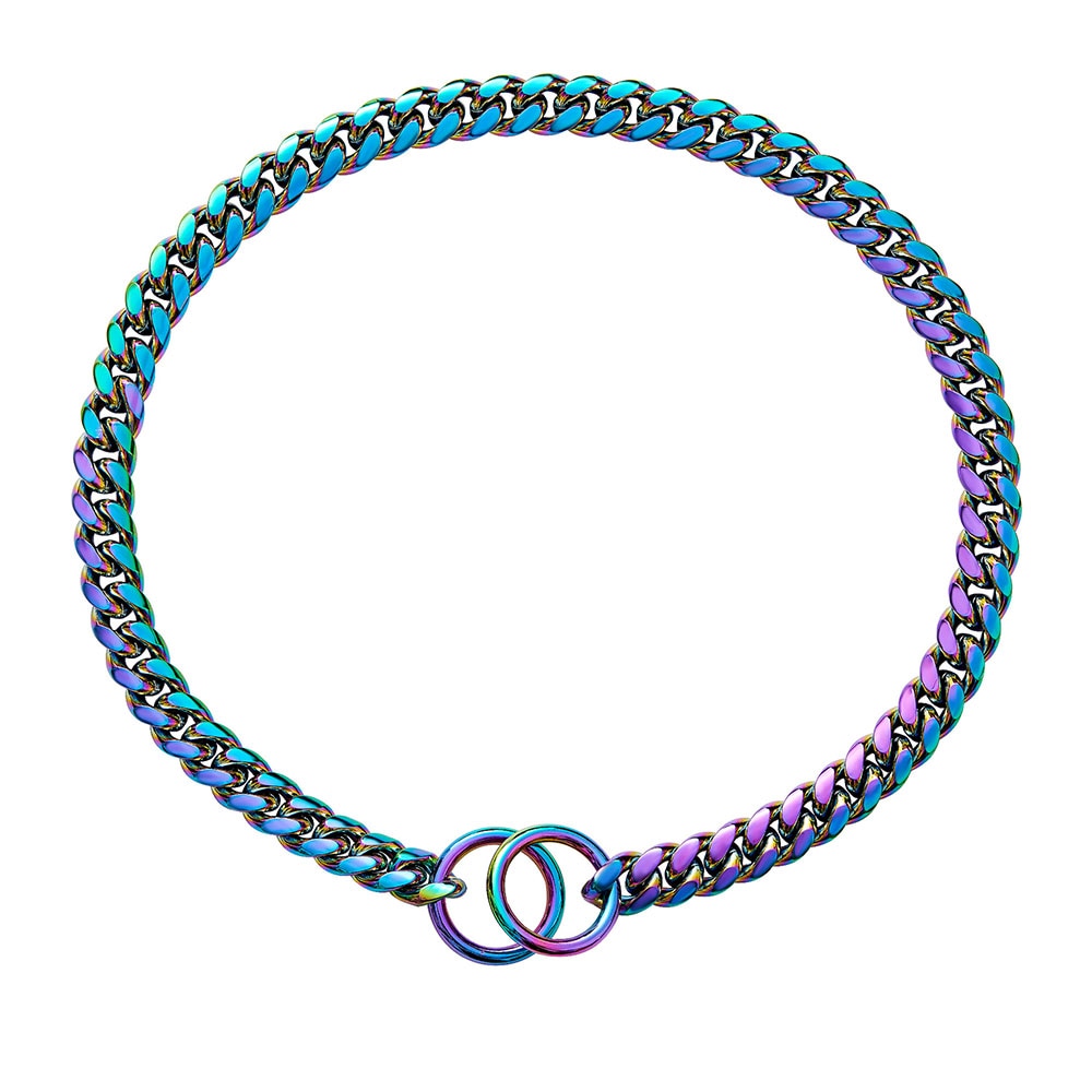 Luxury Dog Collar Chain | Heavy-Duty Stainless Steel Martingale Slip Chain for Large Dogs