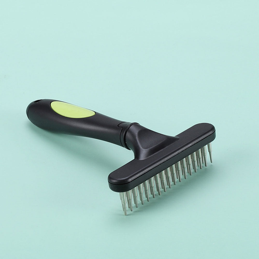 Dog Rake Deshedding Dematting Brush Comb | Efficient Undercoat Rake for Long & Short Hair Pets