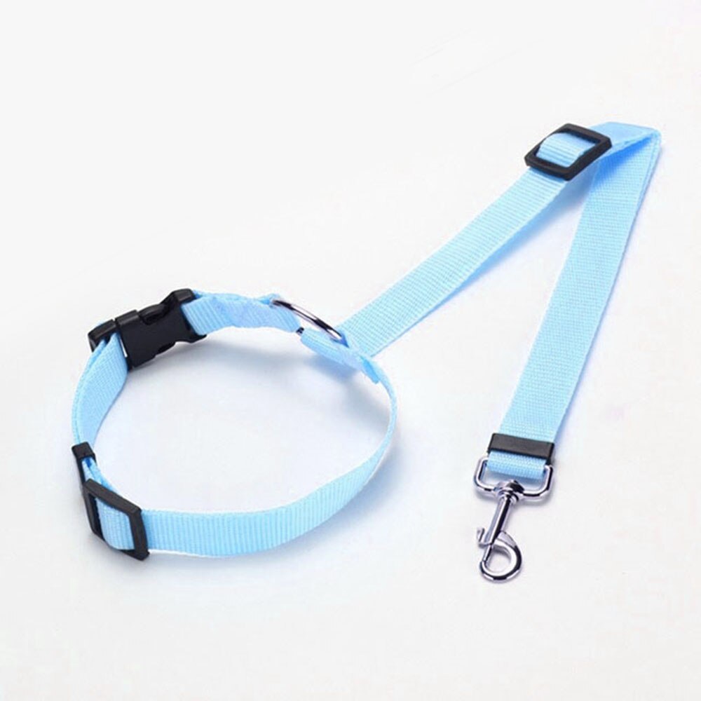 Adjustable Dog Safety Seat Belt Strap | Car Headrest Restraint for Pet Travel Security