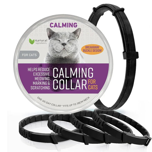 Effective Pet Calming Collar for Cats and Dogs | Anxiety and Stress Relief with Pheromones, Breakaway Collar for Kittens, Puppies