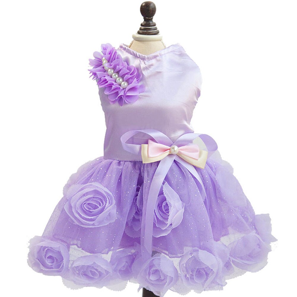 Elegant Dog Wedding Dress | Princess Rose Design for Small Dogs
