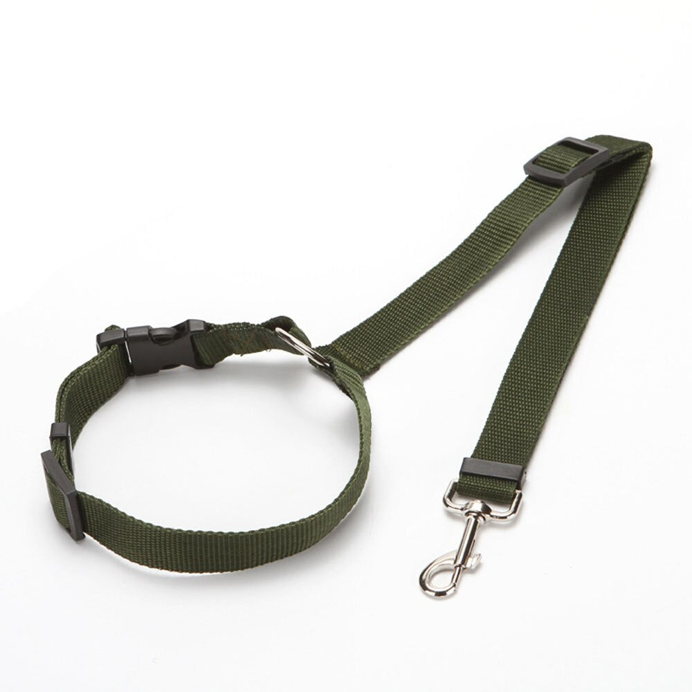 Adjustable Dog Safety Seat Belt Strap | Car Headrest Restraint for Pet Travel Security