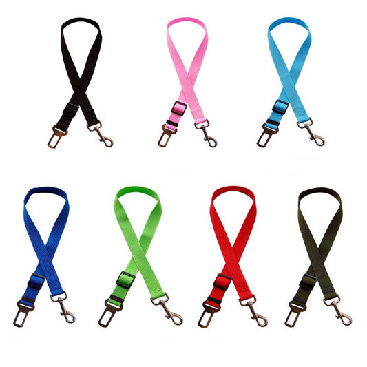 Adjustable Pet Car Seat Belt Lead | Secure Travel Clip for Dogs and Cats in Multiple Colours