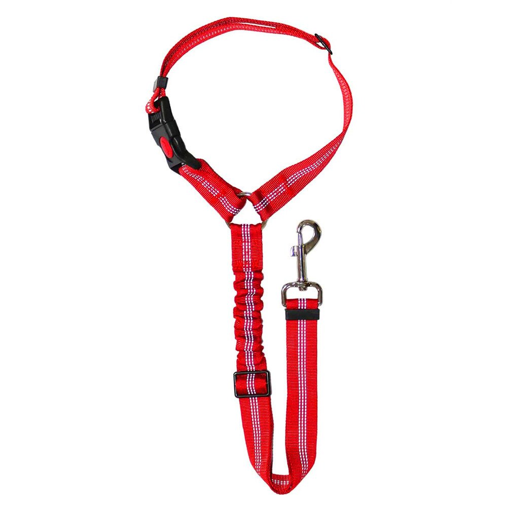 2-in-1 Dog Seat Belt Harness | Adjustable Bungee Leash & Headrest Restraint with Reflective Stitching