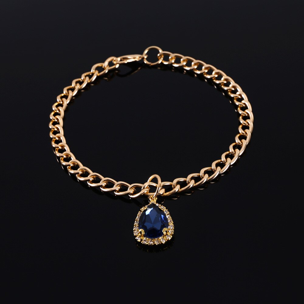Elegant Crystal Pet Necklace | Birthday Party Necklace for Cats and Small Dogs with Multiple Colour Crystal Pendants