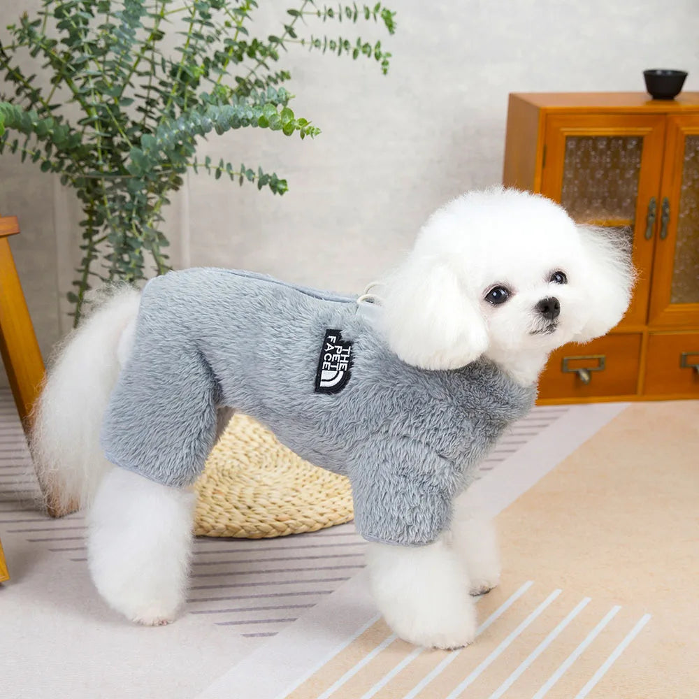 Winter Warm Pet Jumpsuit with Zipper
