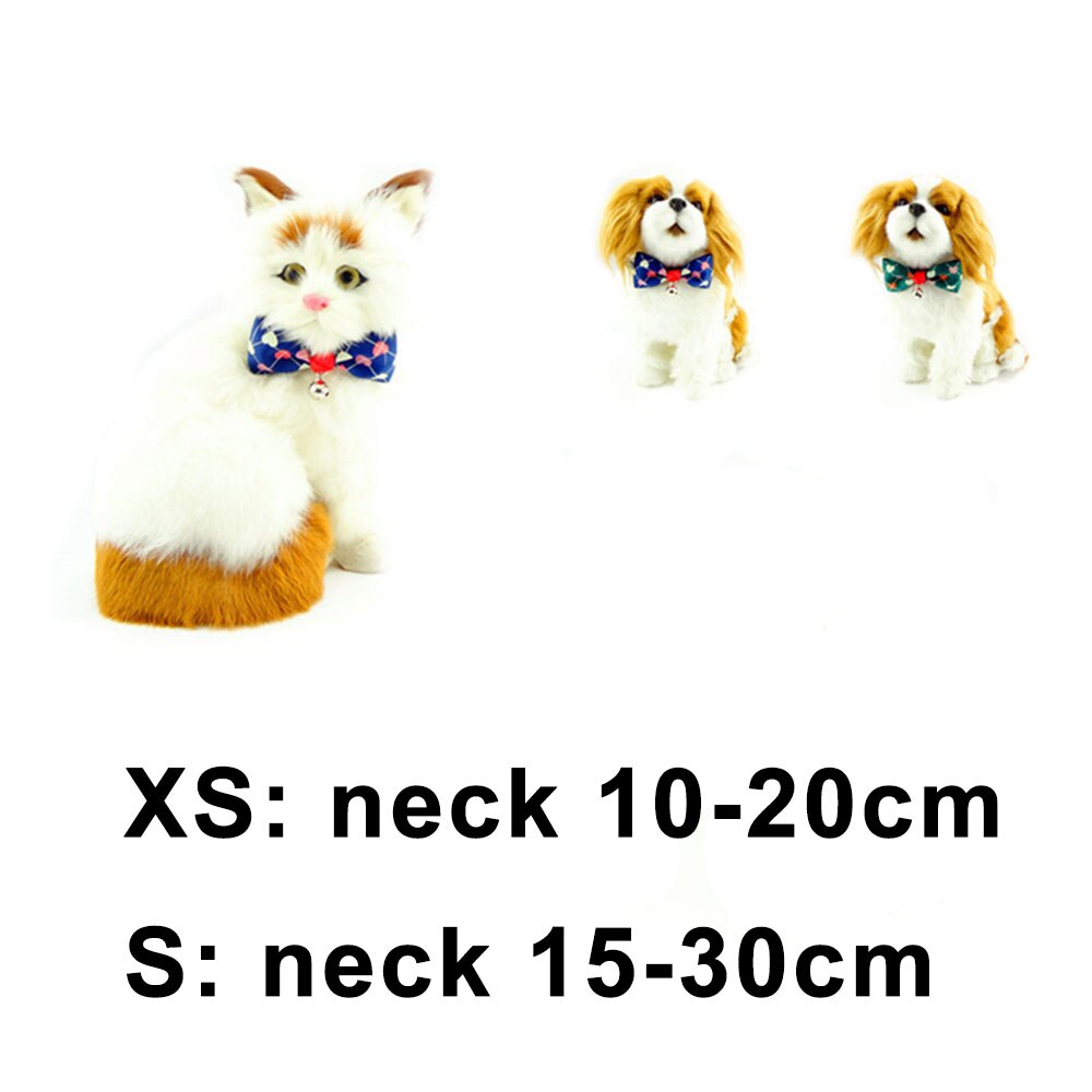 Cat & Small Dog Bow Tie Collar | Breakaway Bowtie with Bell for Pet Grooming