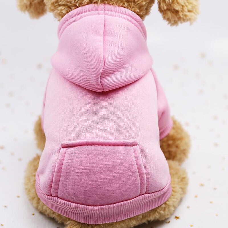 Soft Winter Pet Hoodie | Warm Fleece Dog Sweater for Small Dogs and Cats Available in Multiple Colours
