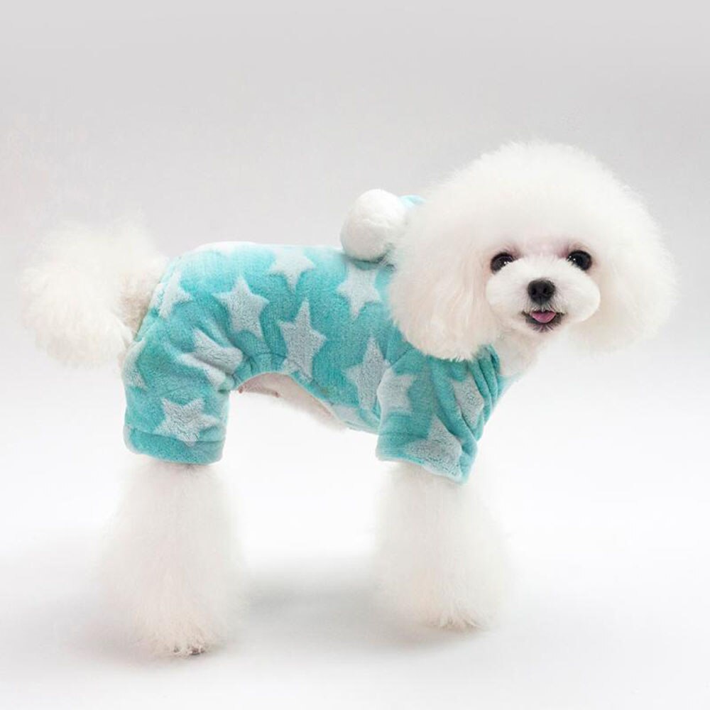 Soft Flannel Dog Pajamas | Warm Winter Onesie for Small Dogs & Cats