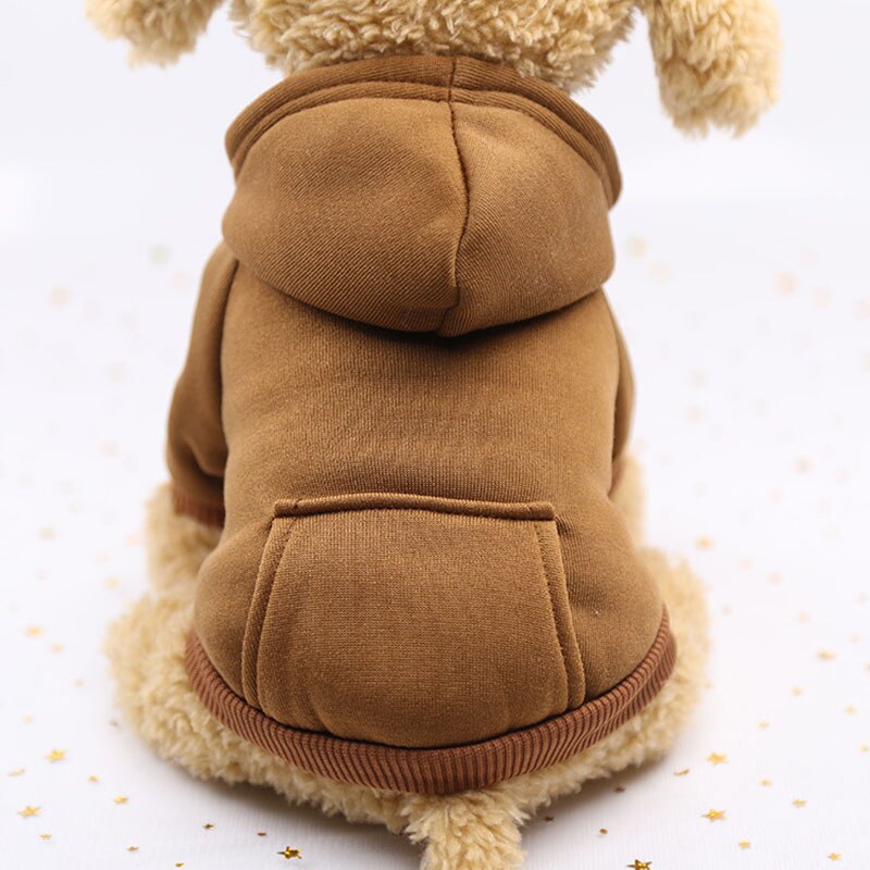 Soft Winter Pet Hoodie | Warm Fleece Dog Sweater for Small Dogs and Cats Available in Multiple Colours