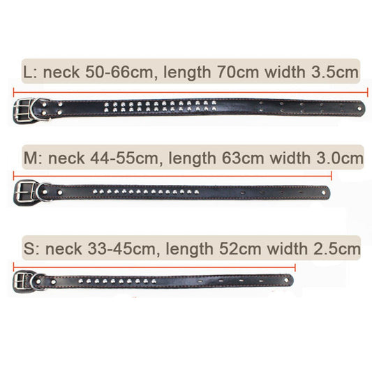 Studded PU Leather Dog Collar | Adjustable