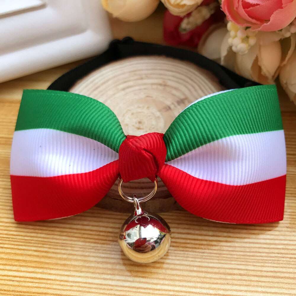 Cat Accessories | Bow Tie Collar with Bell | Breakaway Bowtie for Kitten & Small Dog | Pet Grooming Products