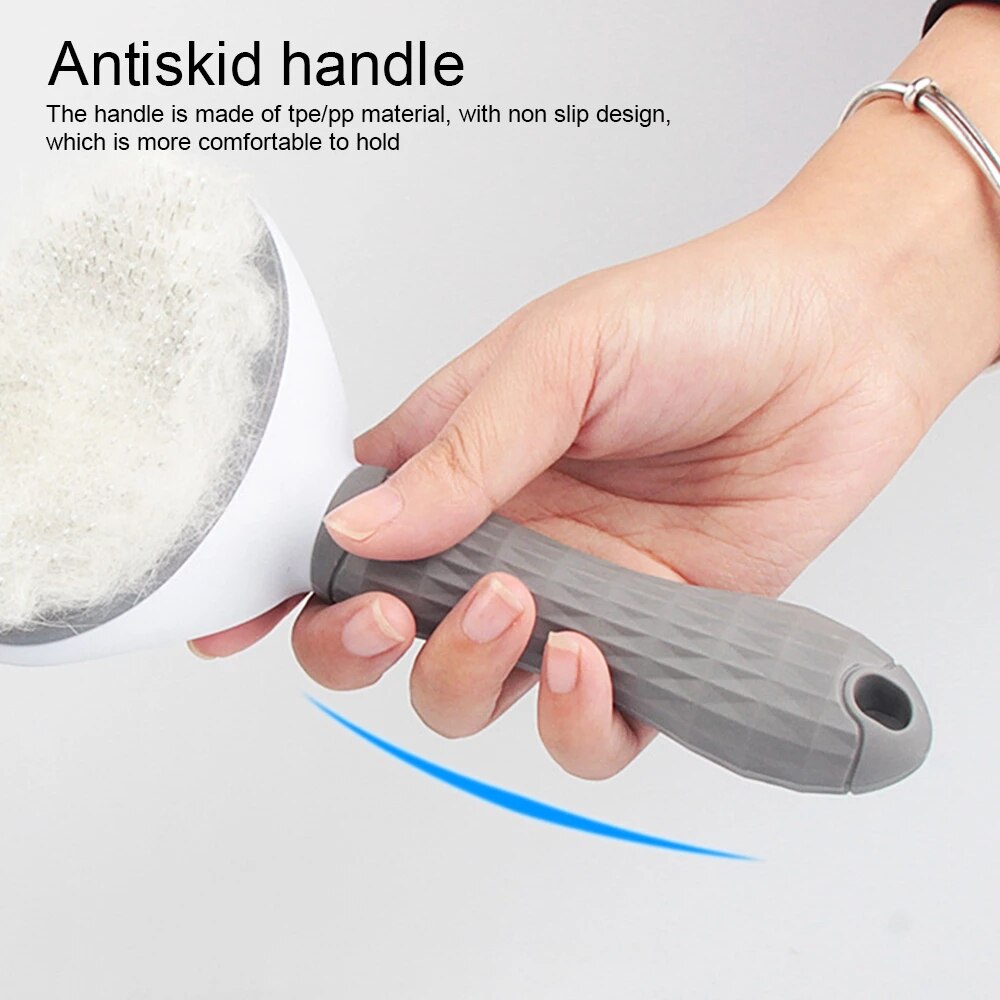 Self Cleaning Slicker Brush for Dogs & Cats | Pet Hair Removal Grooming Comb with Massage Features for Long or Short Hair Pets