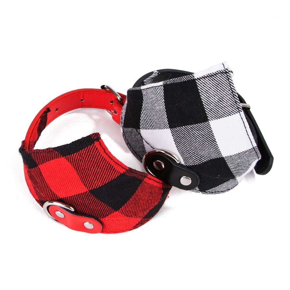 Adjustable Pet Neckerchief | Plaid Dog Bandanas for Small and Large Dogs | Stylish Pet Cat Accessories