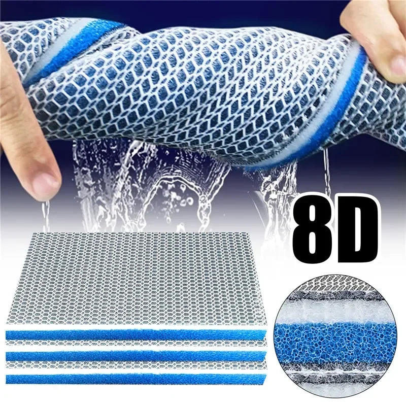 8D Aquarium Filter Sponge Media | High-Efficiency 8-Layer Glue-Free Fish Tank Filter Pad for Clean Water