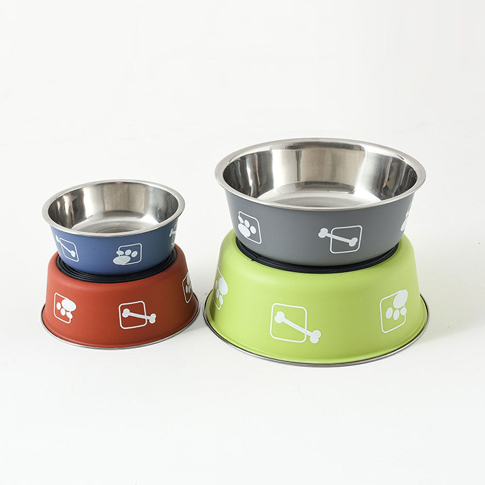Stainless Steel Non-Slip Dog Bowl | Durable Pet Food & Water Bowl for Small, Medium, and Large Dogs
