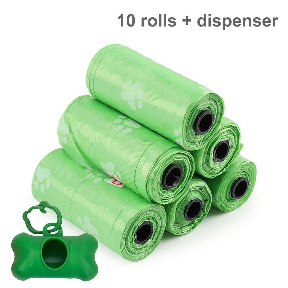 10 Roll Pet Dog Poop Bags | Dispenser Garbage Bag for Dogs & Cats | Outdoor Cleaning Supplies
