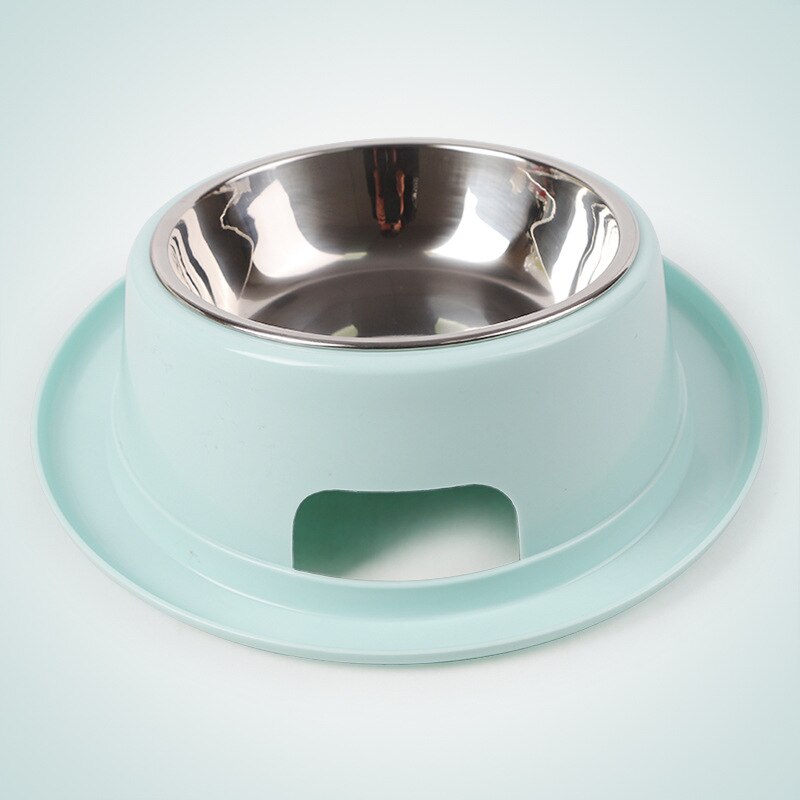 Tilted Stainless Steel Dog Bowl | Anti-Spill and Non-Skid Raised Feeder for Small Dogs & Cats