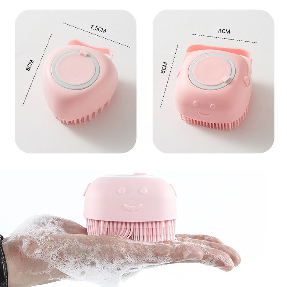 Super Soft Silicone Pet Bath Brush | Multipurpose Shampoo Massager for Grooming, Shedding, and Bathing