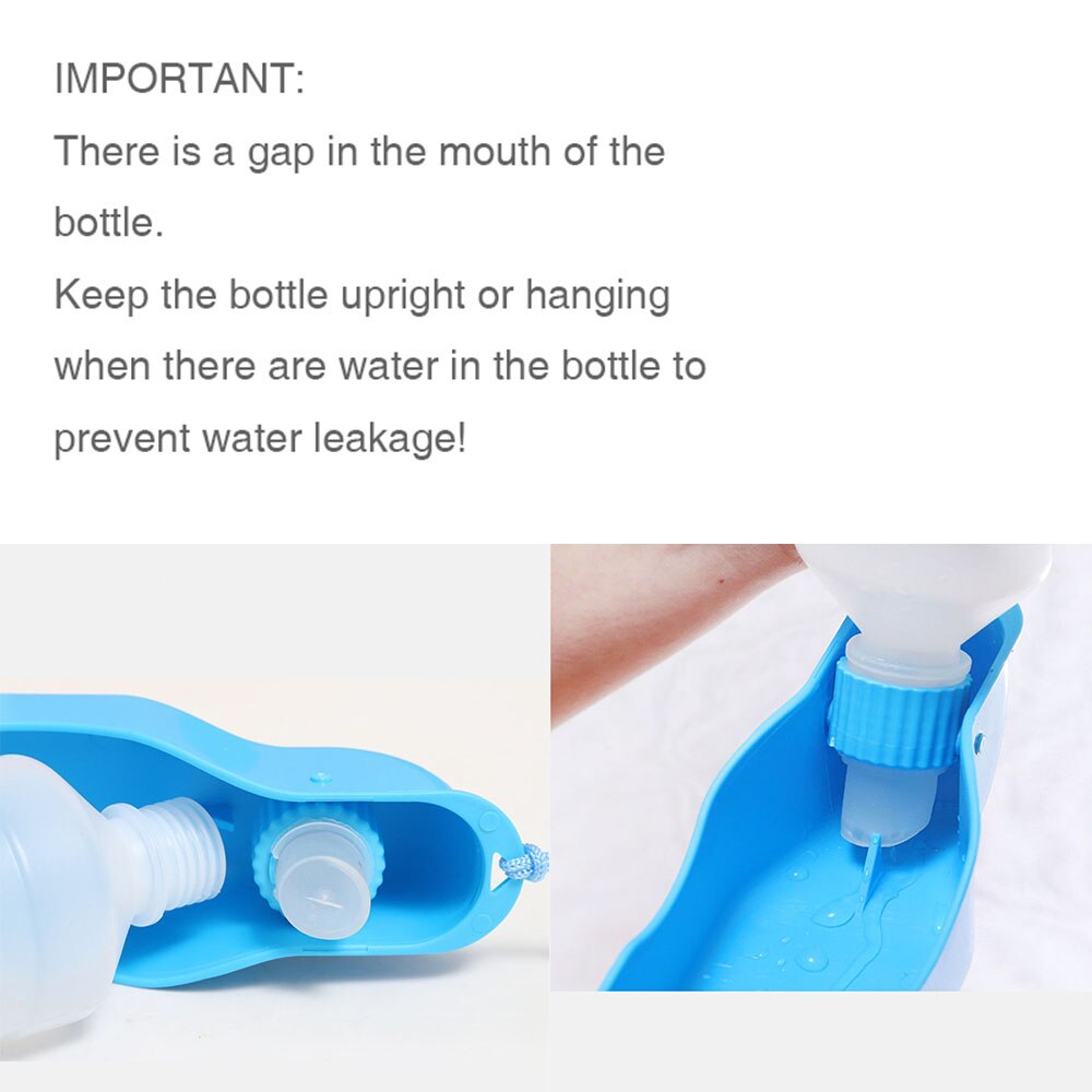 Portable Dog Water Bottle for Outdoor Travel | Rotatable Clamshell Dispenser with 250ml & 500ml Sizes