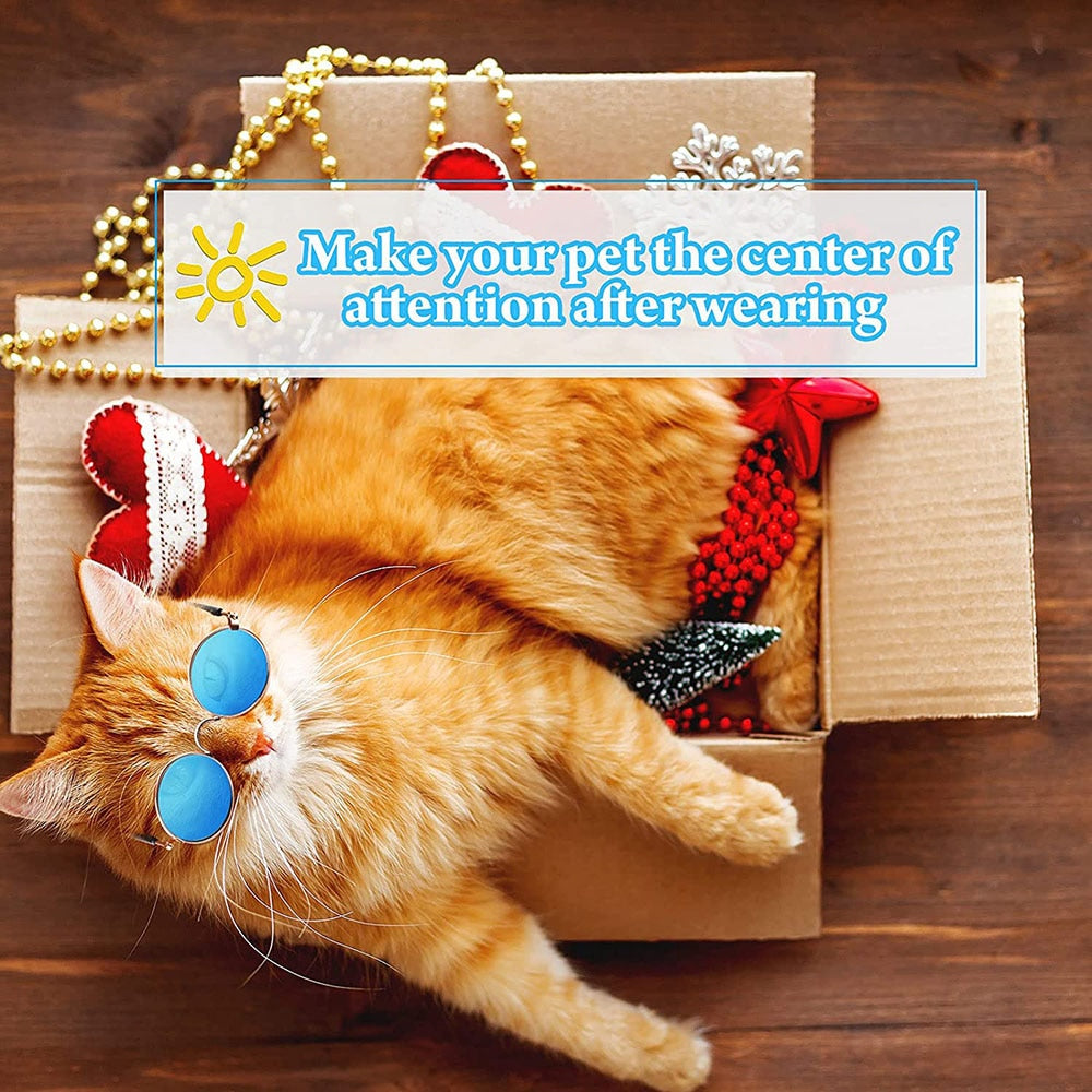 Pet Accessories Kitten & Puppy Sunglasses | Non-slip Small Dog & Cat Glasses, Perfect for Cosplay Costumes or Fun Photo Props