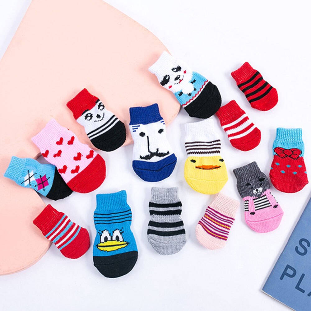 Non-Skid Pet Socks | Indoor Traction Control Socks for Small and Medium Dogs | Paw Protectors for Hardwood Floors