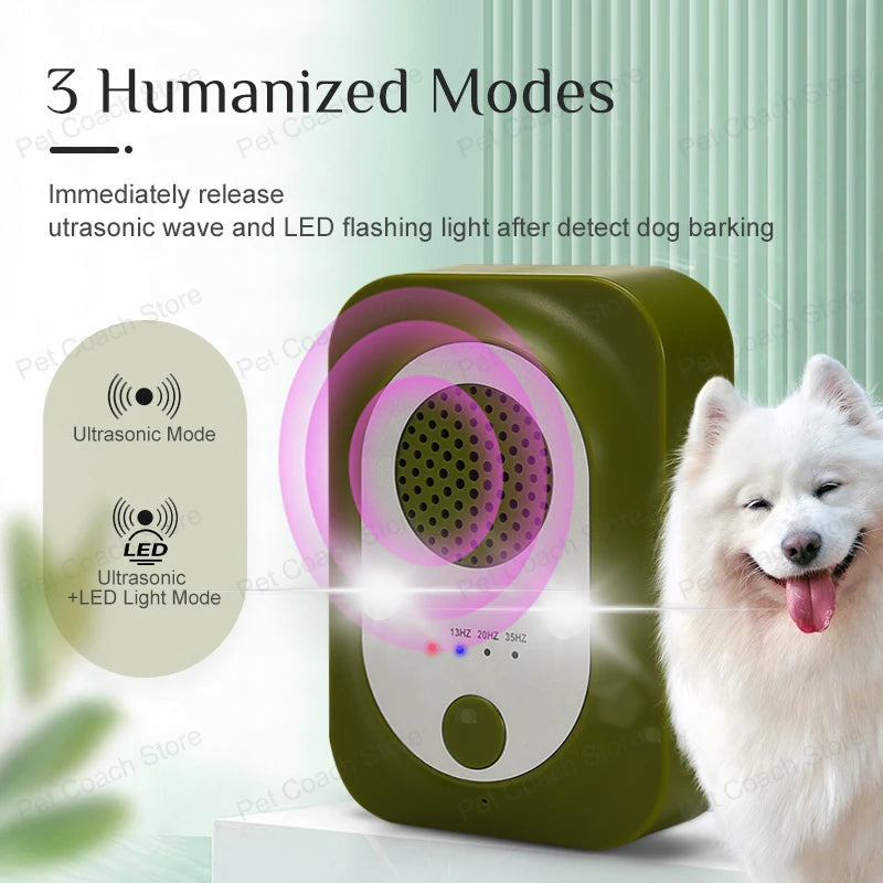 Ultrasonic Anti Barking Dog Deterrent Device | Waterproof, Automatic Dog Bark Control for Indoor & Outdoor Use, Ultrasonic Bark Stopper