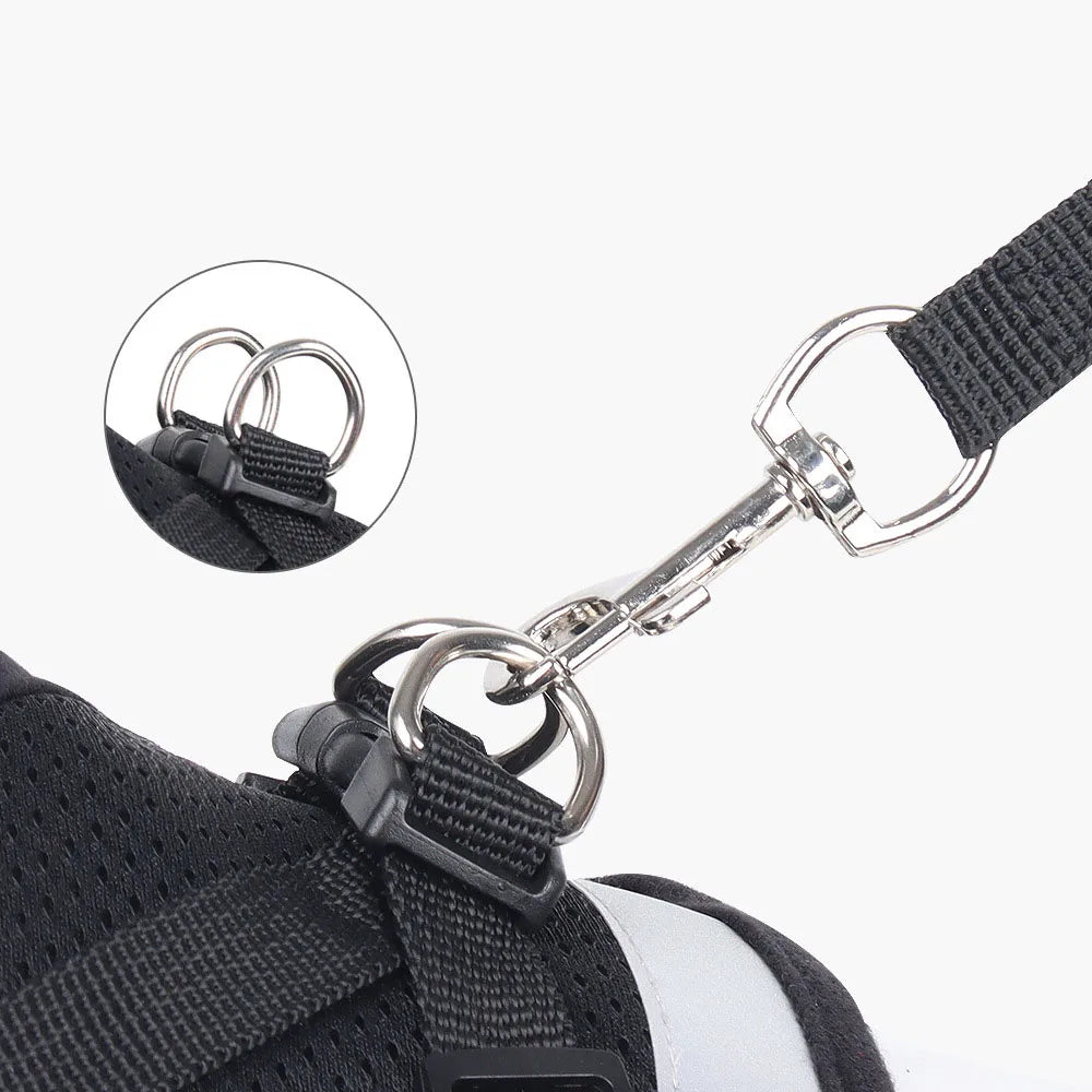 Adjustable Reflective Cat Harness and Leash Set | Escape-Proof Breathable Vest for Cats and Small Dogs