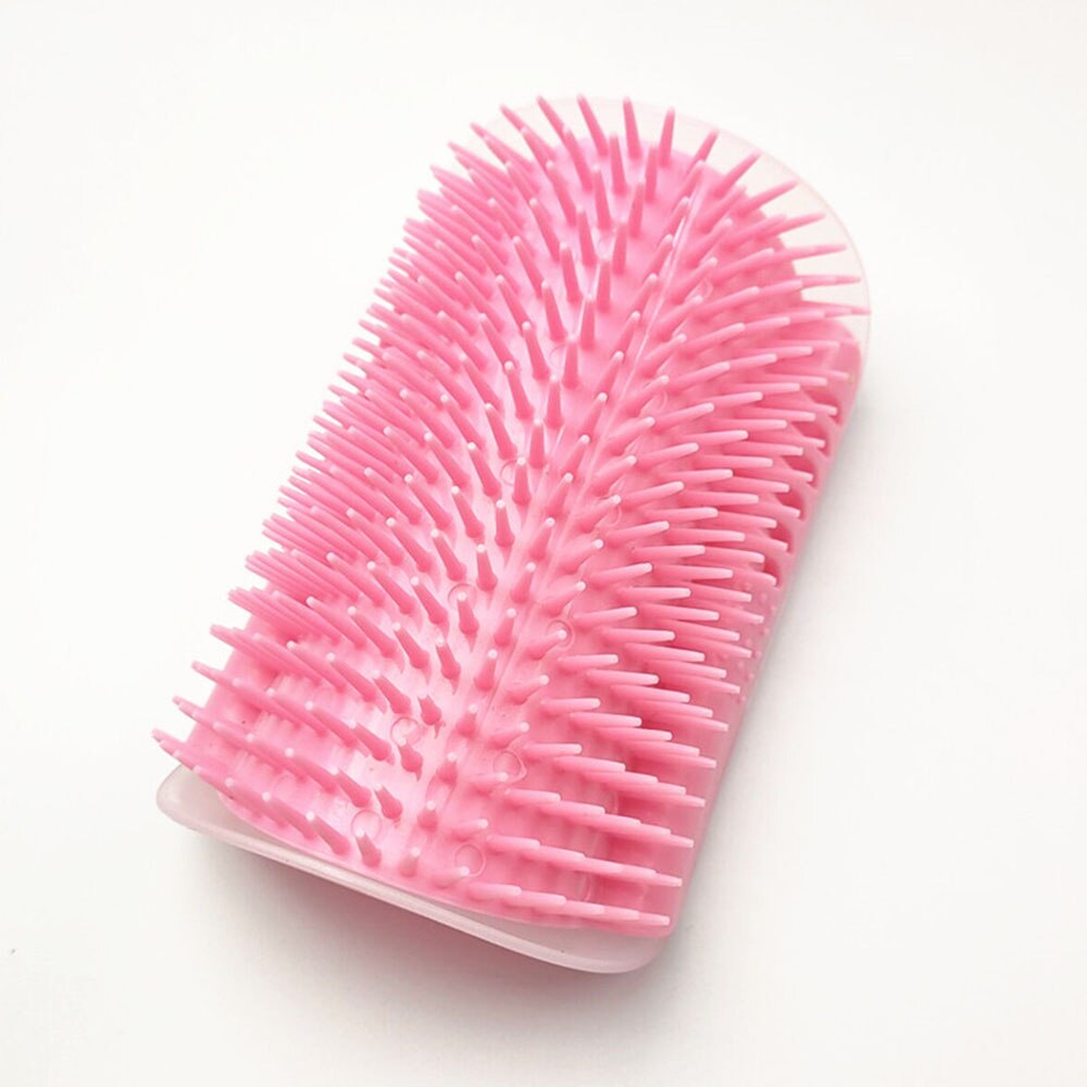 Self-Grooming Cat Brush Massage Device | Pet Hair Removal Comb, Scratch Bristles, and Corner Scratcher