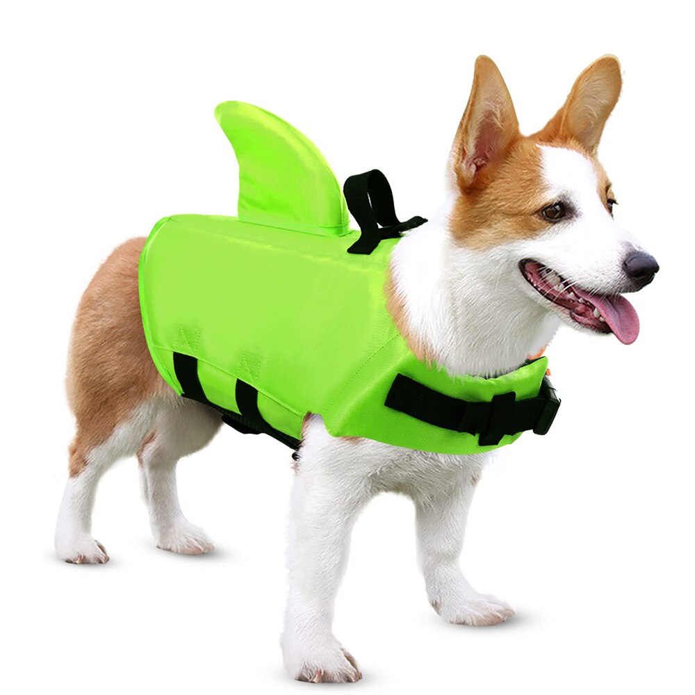 Shark Fin Dog Life Jacket | Adjustable Buoyancy Vest with Handle for Small to Medium Dogs | Ideal for Swimming and Surfing