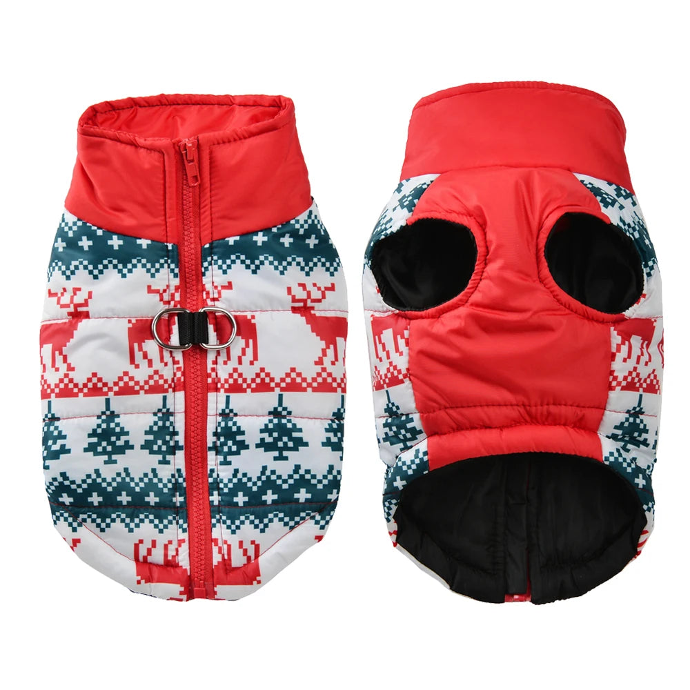 Winter Pet Dog Jacket with D-ring | XS-2XL