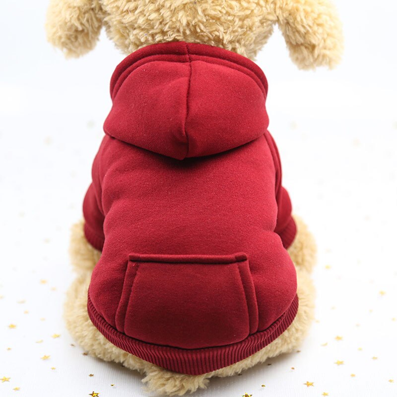 Soft Winter Pet Hoodie | Warm Fleece Dog Sweater for Small Dogs and Cats Available in Multiple Colours