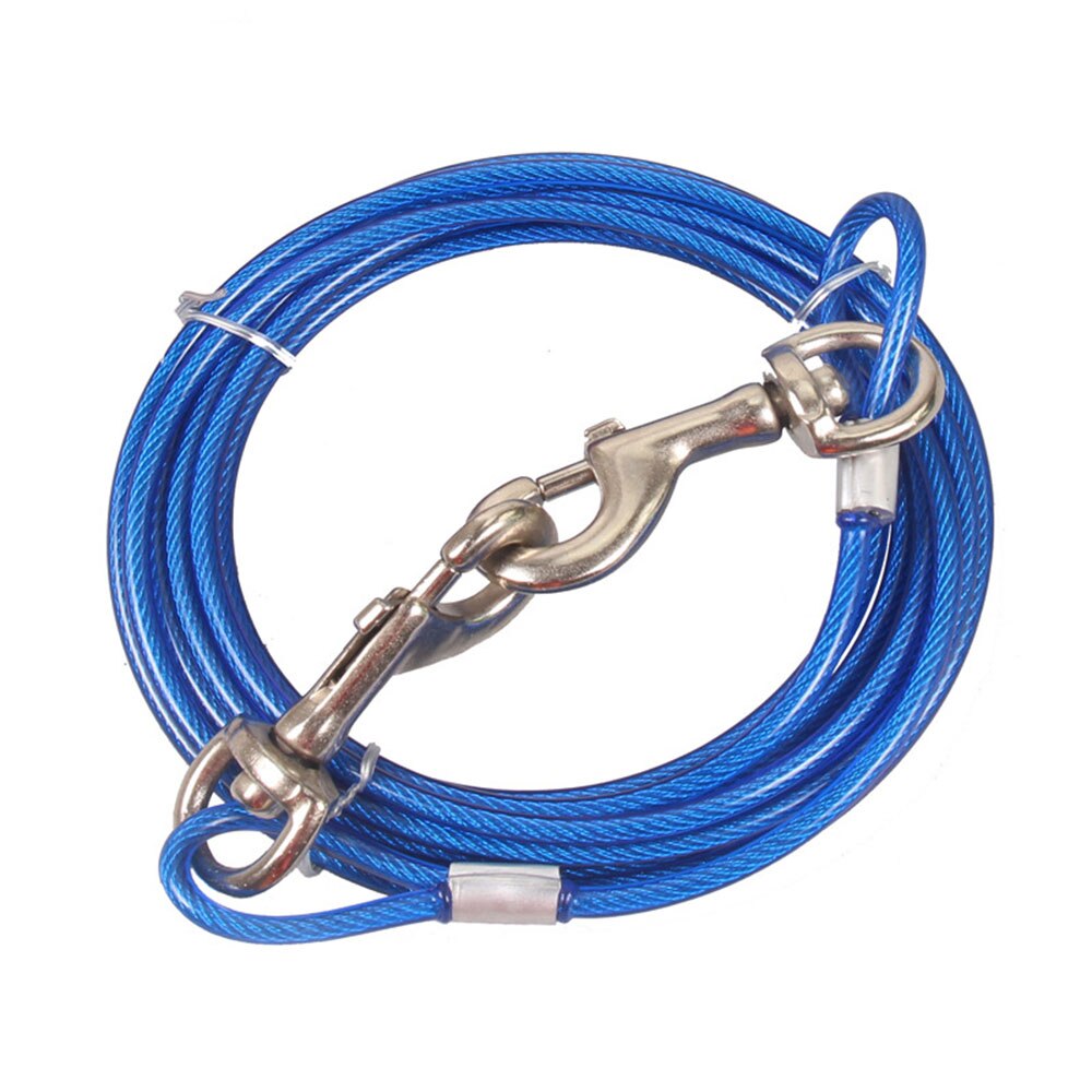 Heavy Duty Dog Tie-Out Cable | Steel Cable Leash for Dogs Up to 135 Pounds with Strong Carabiner Clip