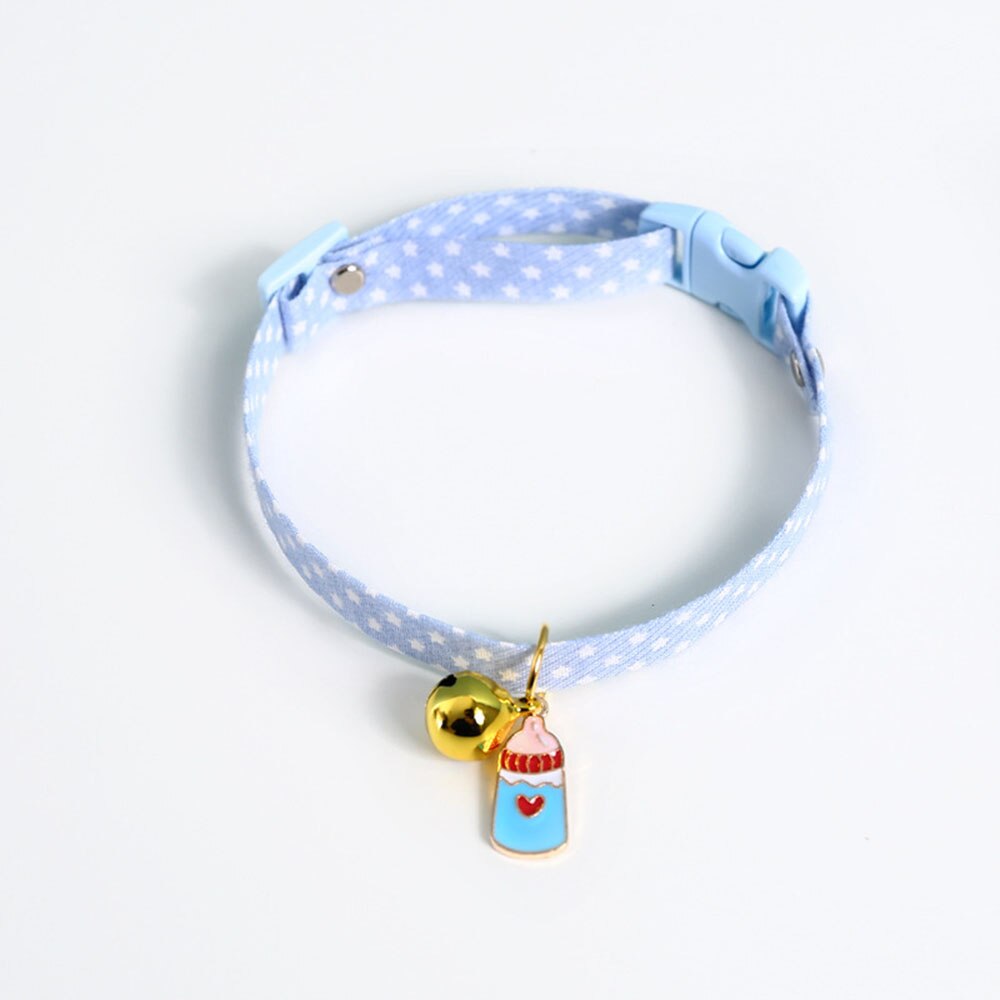 Adjustable Cat Bell Collar with Cute Pendant | Breakaway Safety Necklace for Kittens and Small Dogs, Multiple Colours Available
