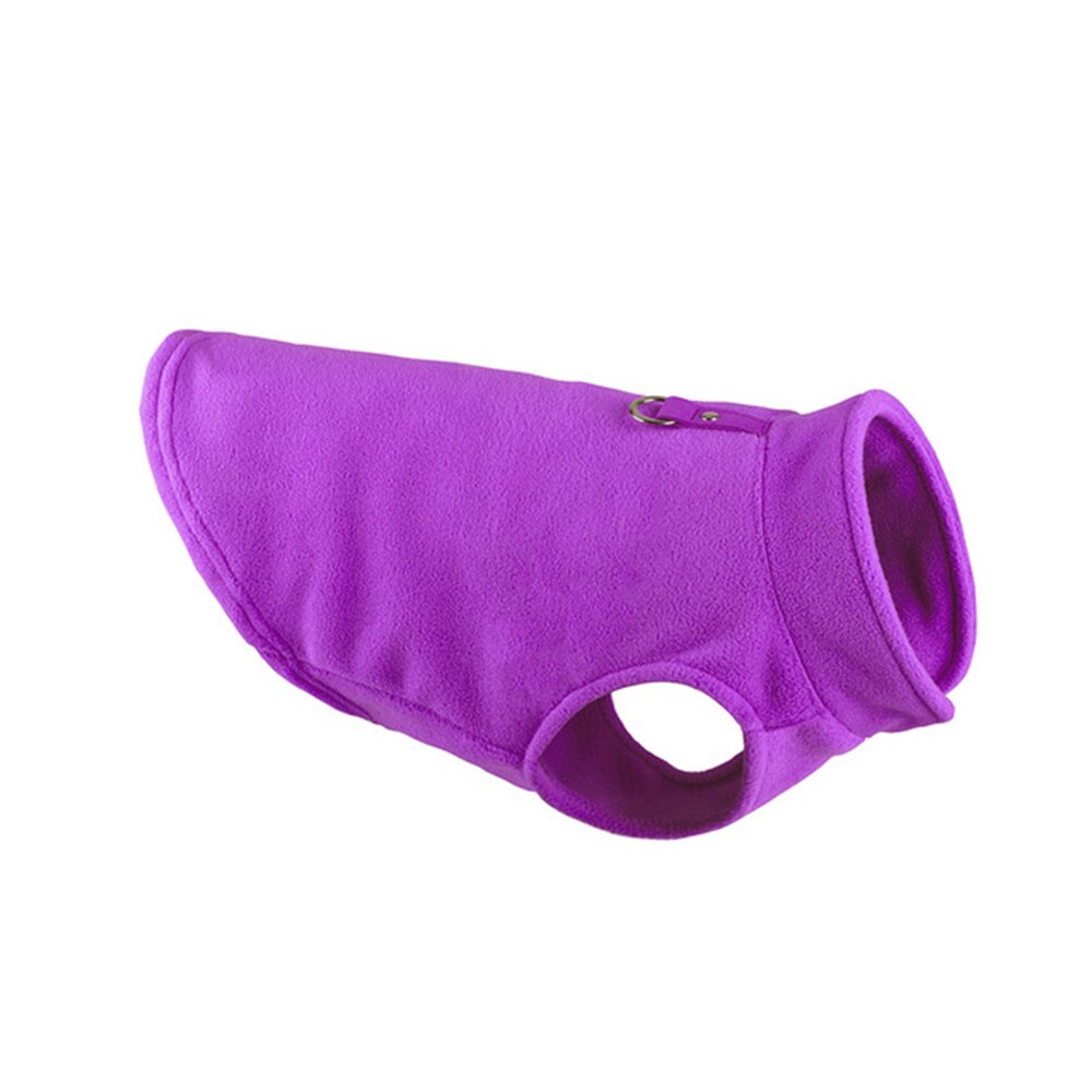 Winter Dog Fleece Vest Jacket | Cold Weather Pullover Dog Sweater with Leash Ring for Small Dogs and Cats