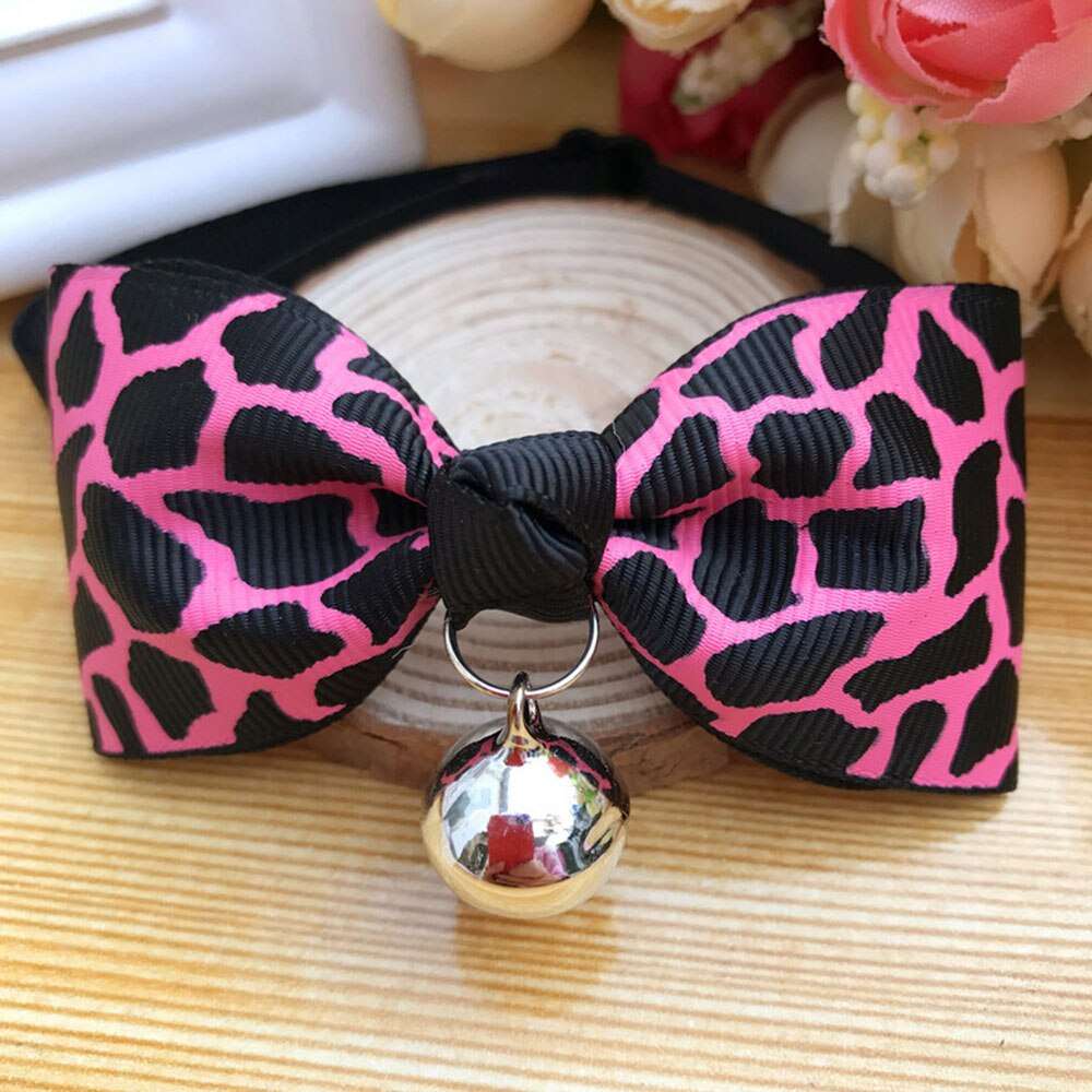 Cat Accessories | Bow Tie Collar with Bell | Breakaway Bowtie for Kitten & Small Dog | Pet Grooming Products