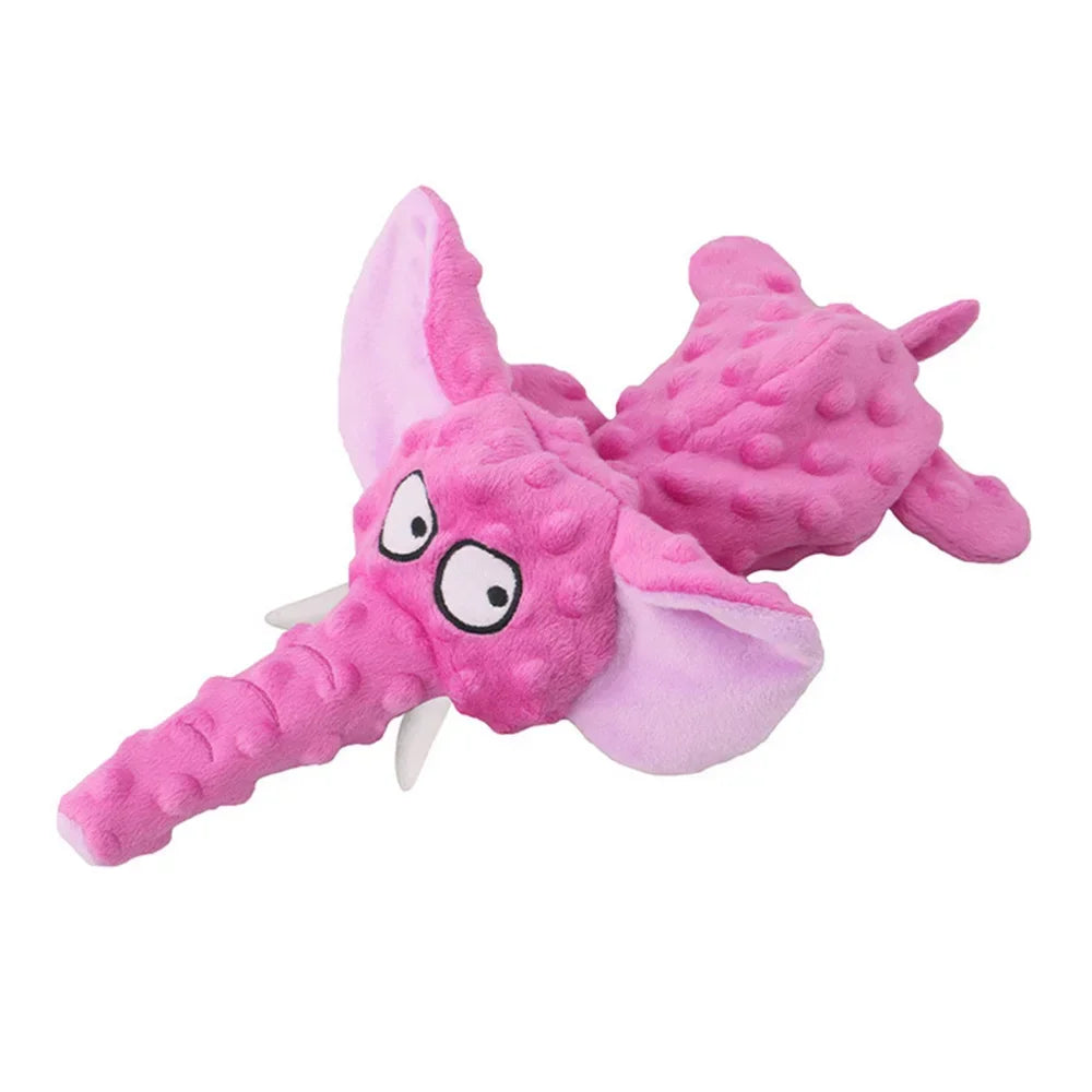 Durable No Stuffing Dog Chew Toy Elephant