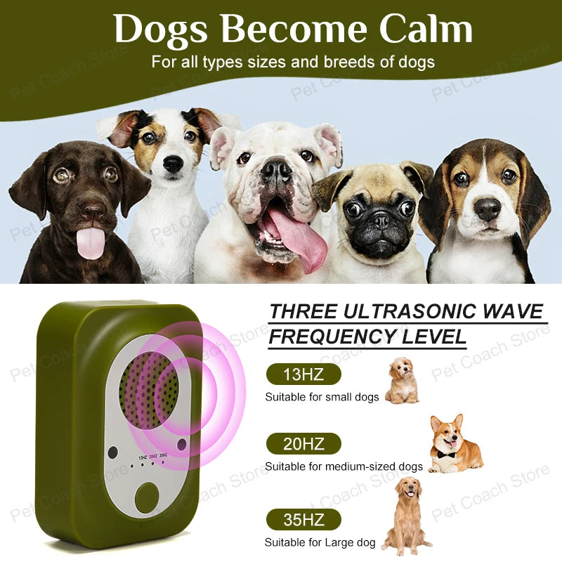 Ultrasonic Anti Barking Dog Deterrent Device | Waterproof, Automatic Dog Bark Control for Indoor & Outdoor Use, Ultrasonic Bark Stopper