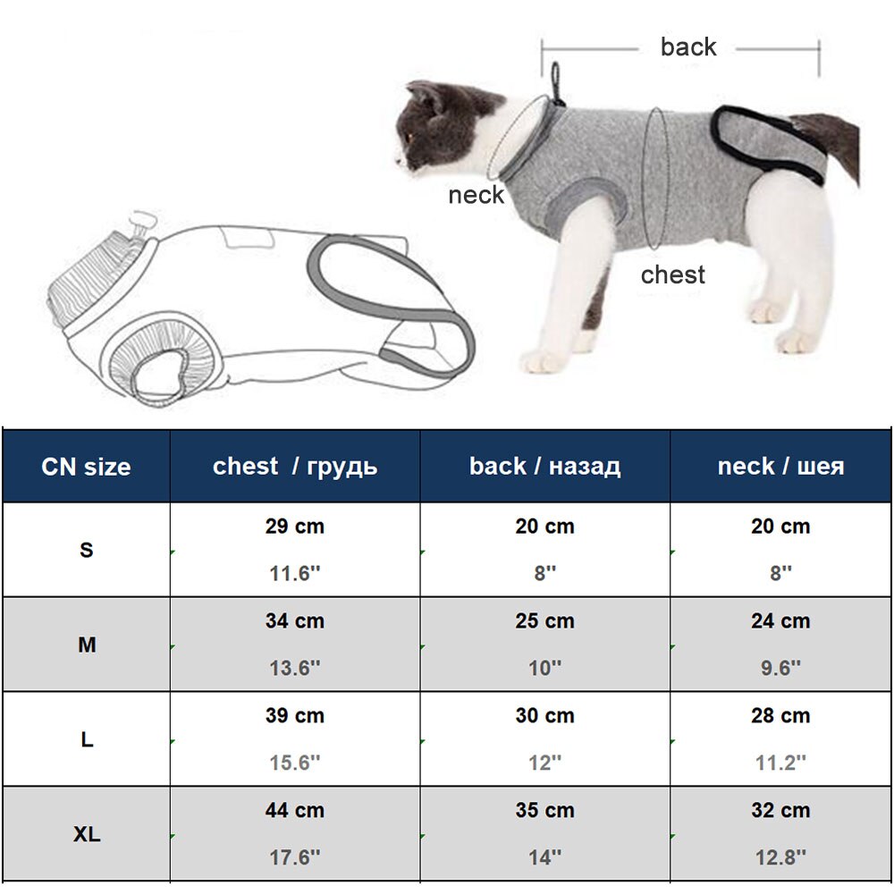 Cat Sleeveless Recovery Suit | Breathable Printed E-Collar Alternative Vest for Cats and Small Dogs