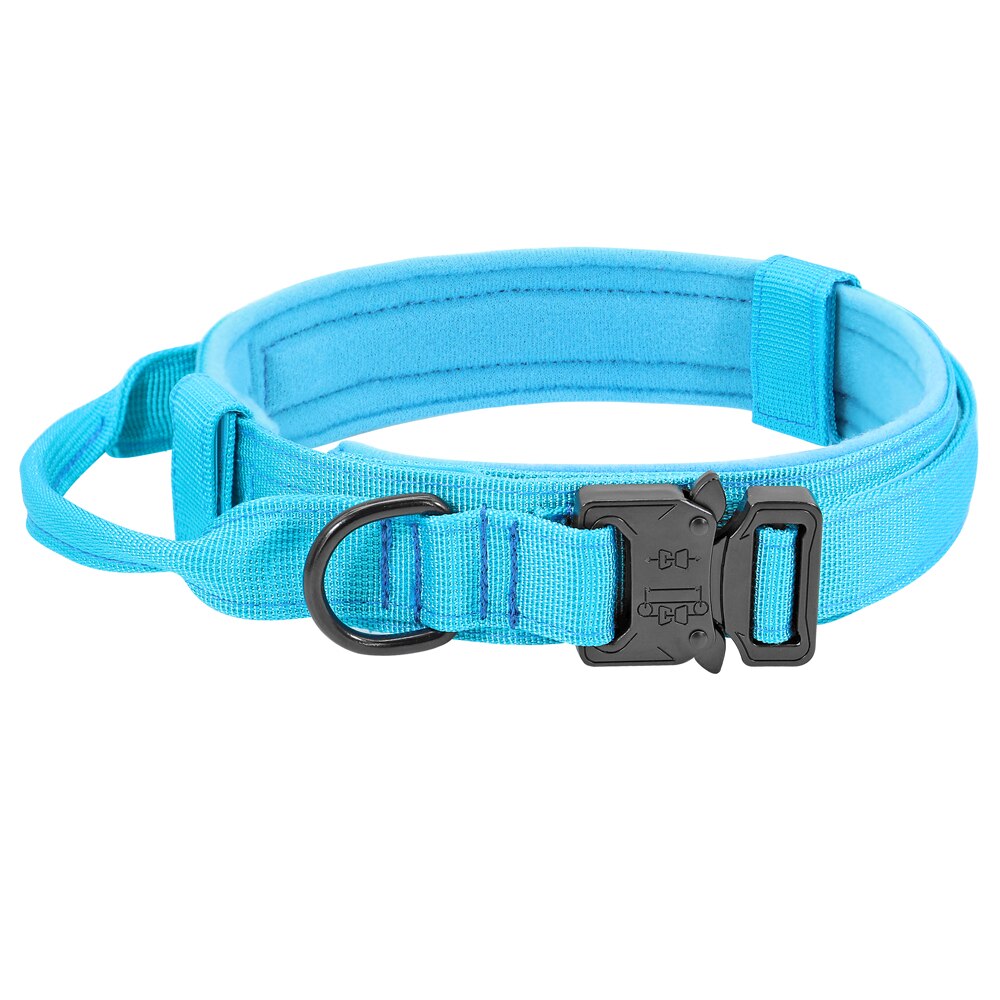 Durable Tactical Dog Collar | Military Nylon Pet Collar with Handle for Medium and Large Dogs | Adjustable for Training and Outdoor Use
