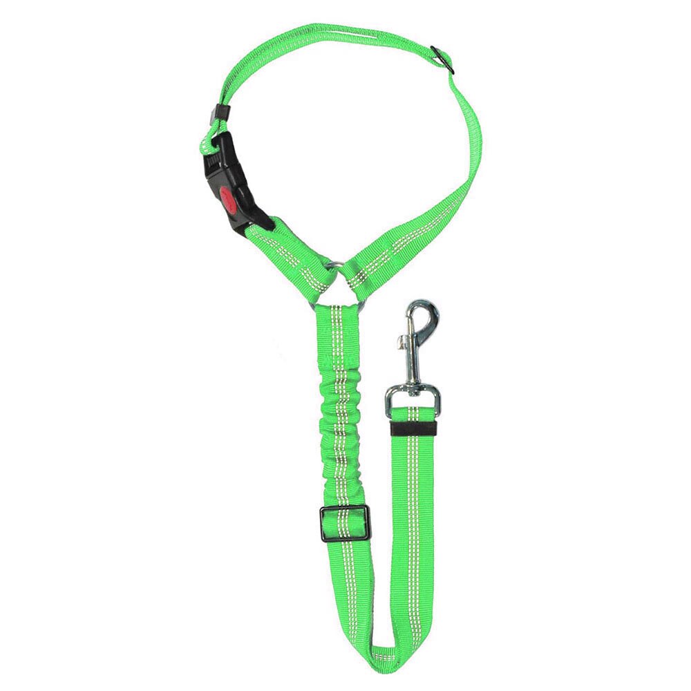 2-in-1 Dog Seat Belt Harness | Adjustable Bungee Leash & Headrest Restraint with Reflective Stitching