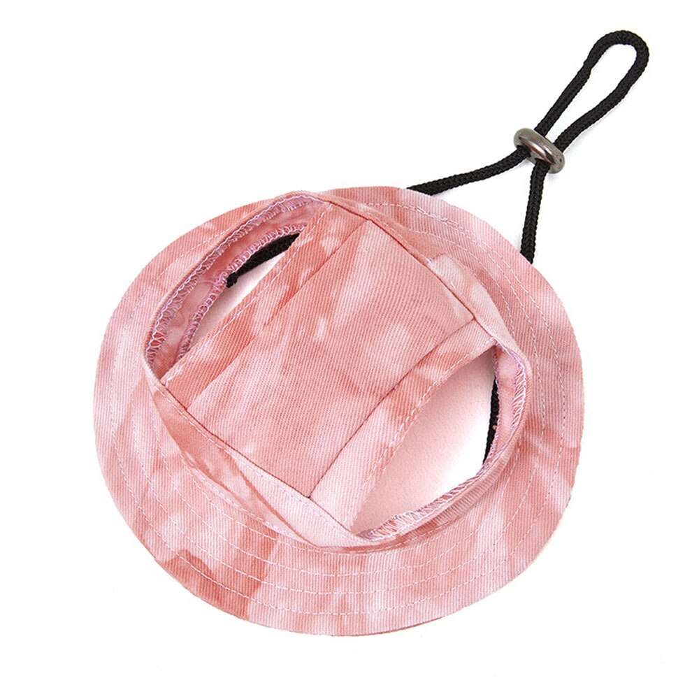 Adjustable Tie-Dyed Dog Hat | Fashion Pet Bucket Cap with Ear Holes | Outdoor Sun Bonnet for Cats & Dogs