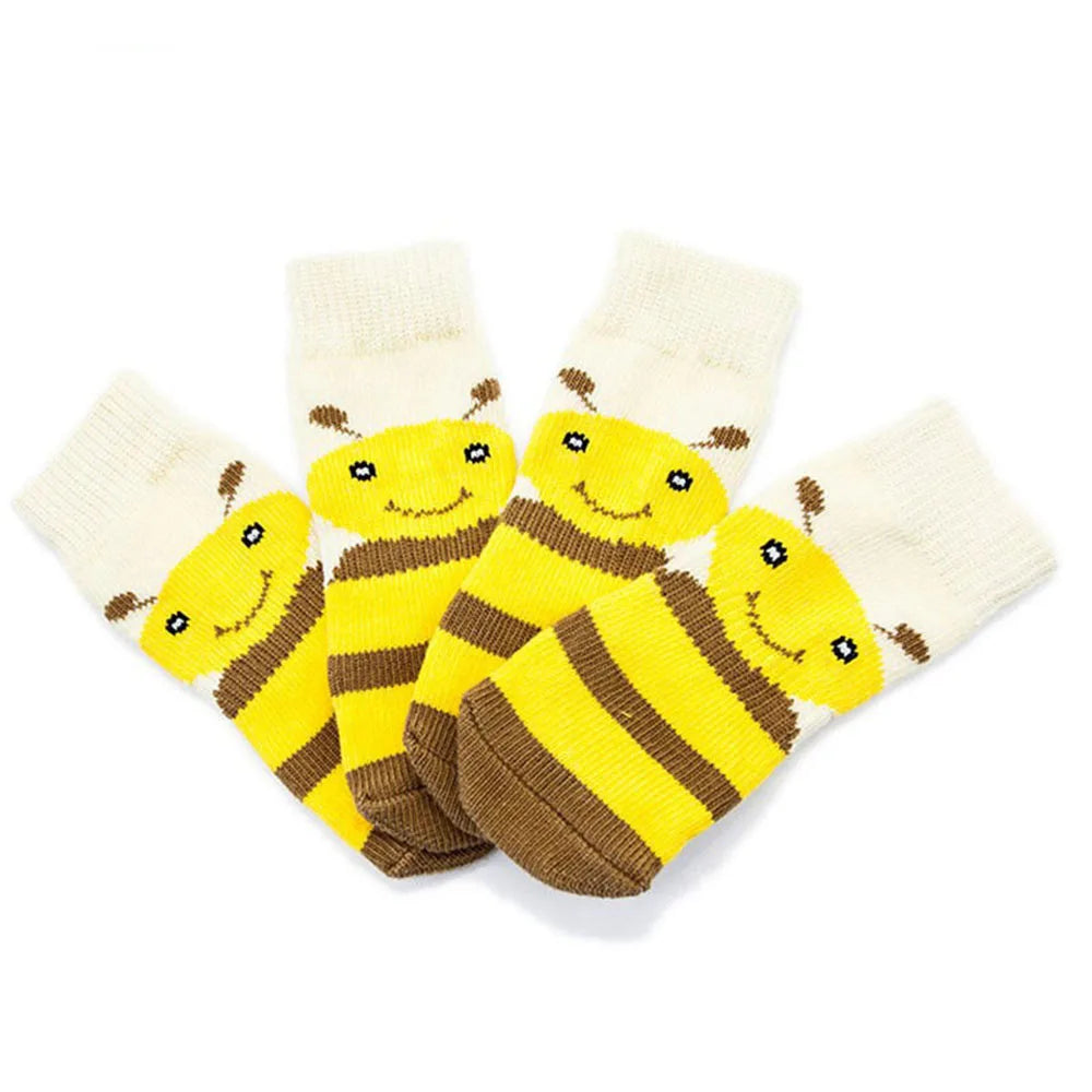 Premium Anti-Slip Dog Socks 4pcs | Indoor Protection Paw Wear for Medium to Large Dogs