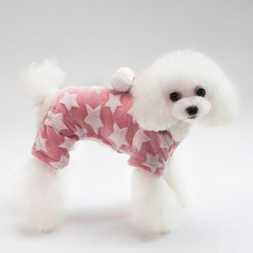 Soft Flannel Dog Pajamas | Warm Winter Onesie for Small Dogs & Cats