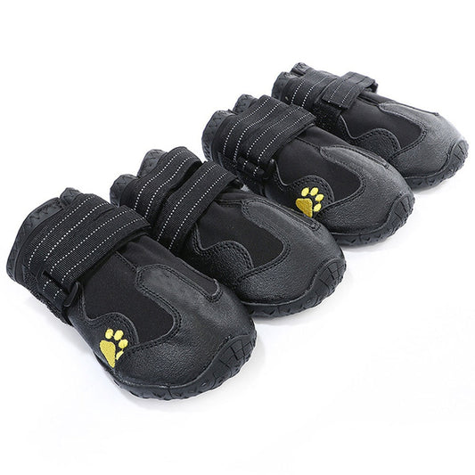 Reflective Waterproof Dog Boots Set | Anti-Slip Snow & Rain Pet Footwear for Medium & Large Dogs