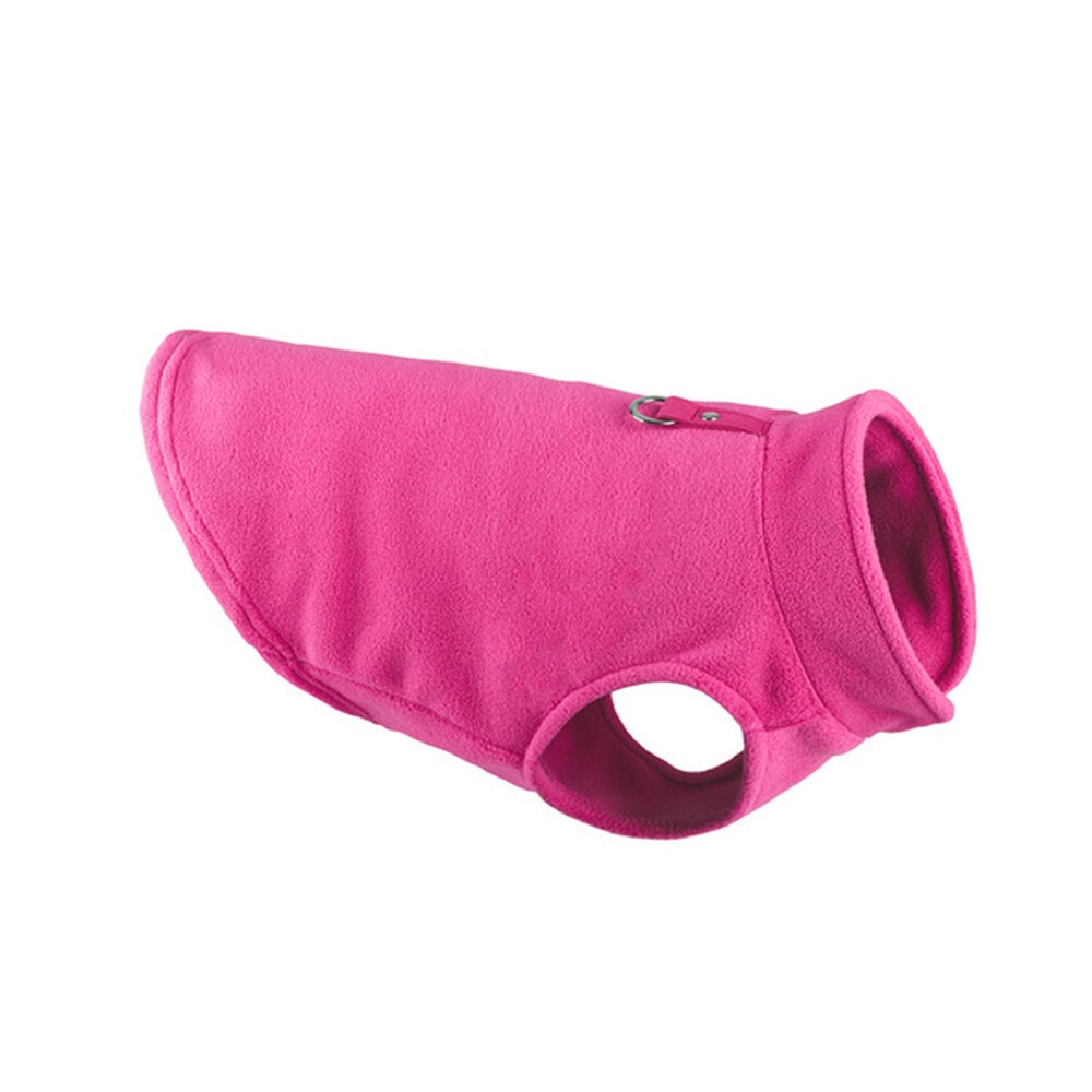 Winter Dog Fleece Vest Jacket | Cold Weather Pullover Dog Sweater with Leash Ring for Small Dogs and Cats