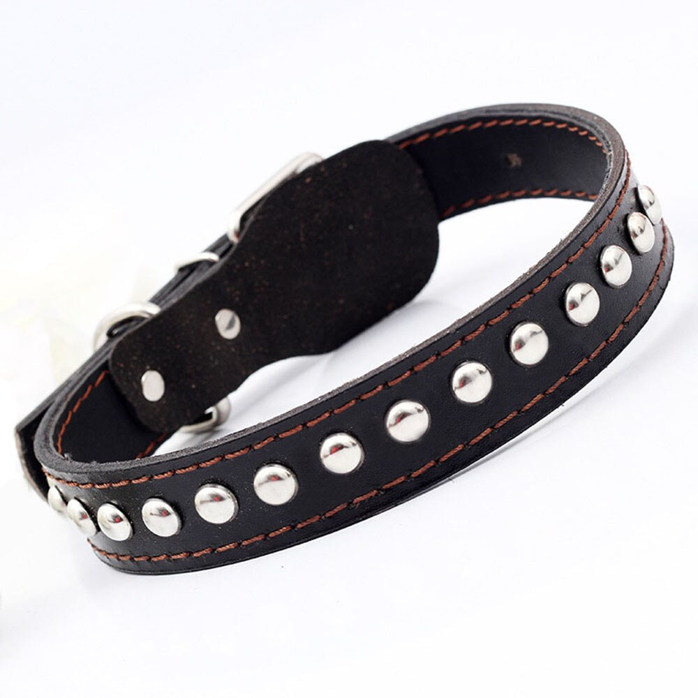 Studded Adjustable PU Leather Dog Collar | Durable, Stylish, and Suitable for Medium to Large Dogs