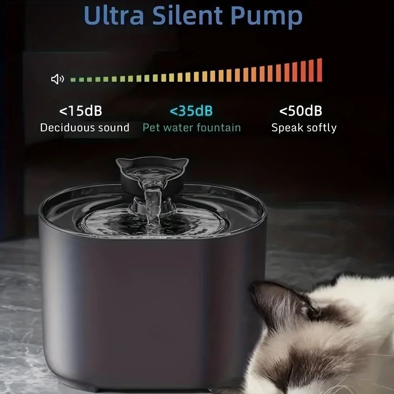 2.2L Automatic Pet Water Fountain with Fresh Filtered Drinking Water Dispenser
