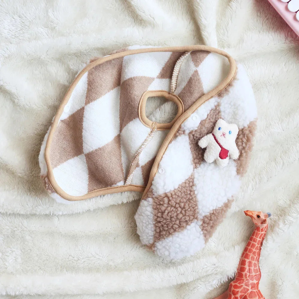 Plaid Fleece Cat Coat